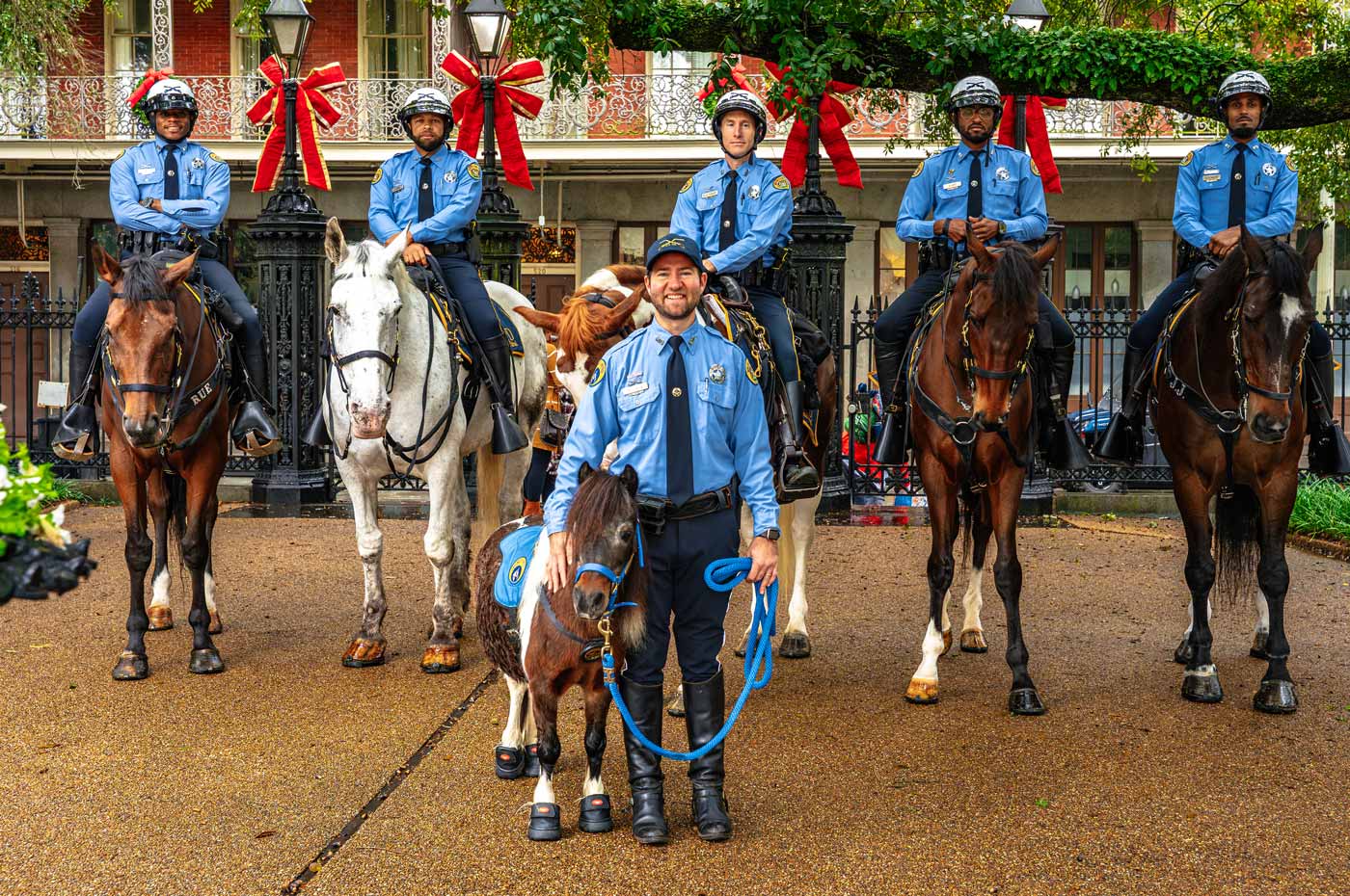 police officers on horseback with Patch